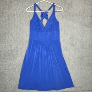 Laundry By Shelli Segal Dress Women's 6 Royal Blue Strappy Celtic Knot Y2K